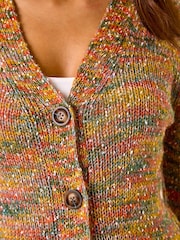 Roman Orange Nep Button Detail Cardigan - Image 5 of 5