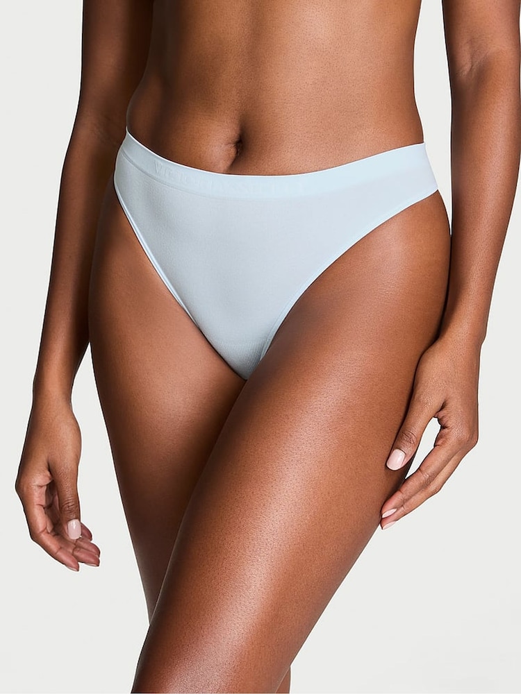 Victoria's Secret Soft Sky Blue Thong Knickers - Image 1 of 3