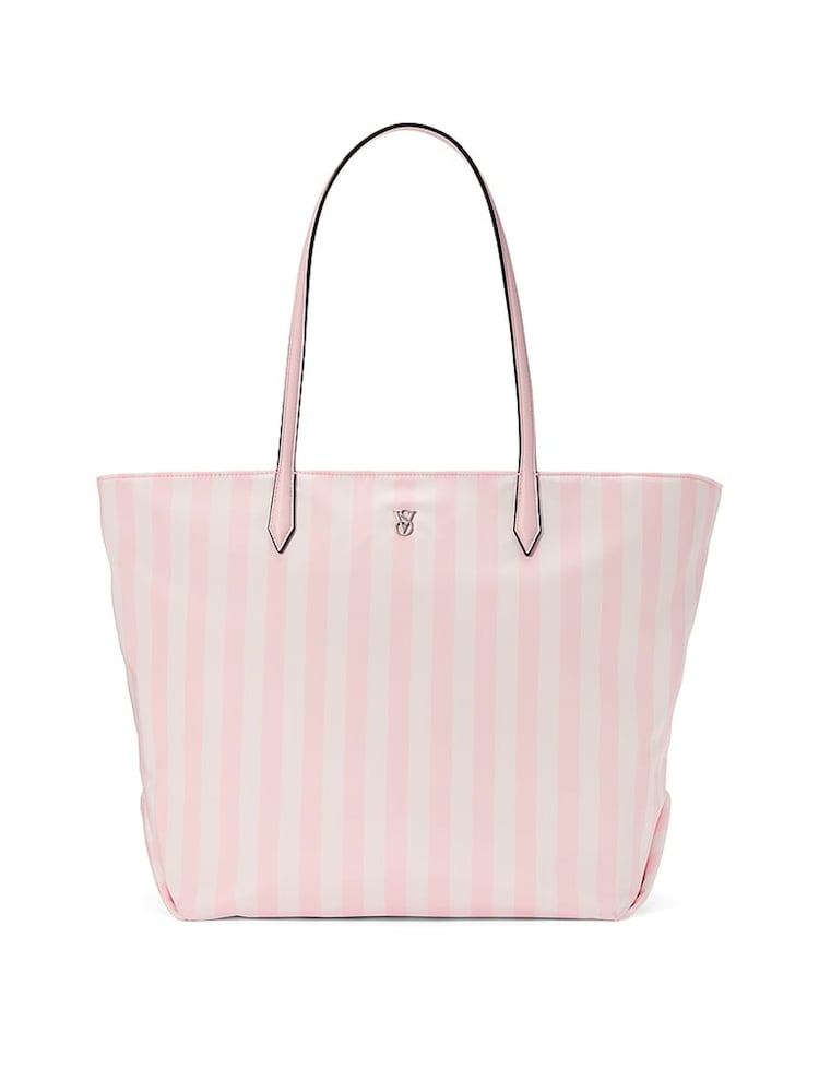 Victoria's Secret Iconic Stripe Pink Tote Bag - Image 1 of 3