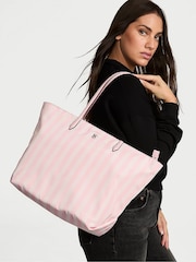 Victoria's Secret Iconic Stripe Pink Tote Bag - Image 3 of 3