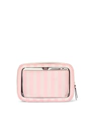 Victoria's Secret Iconic Stripe Pink Travel Trio Makeup Bag - Image 3 of 3