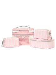 Victoria's Secret Iconic Stripe Pink 4 in 1 Makeup Bag - Image 1 of 4