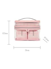 Victoria's Secret Iconic Stripe Pink 4 in 1 Makeup Bag - Image 4 of 4