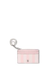 Victoria's Secret Iconic Stripe Pink Card Holder Keyring - Image 1 of 2