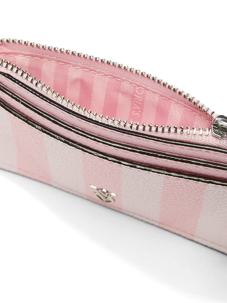 Victoria's Secret Iconic Stripe Pink Card Holder Keyring - Image 3 of 3