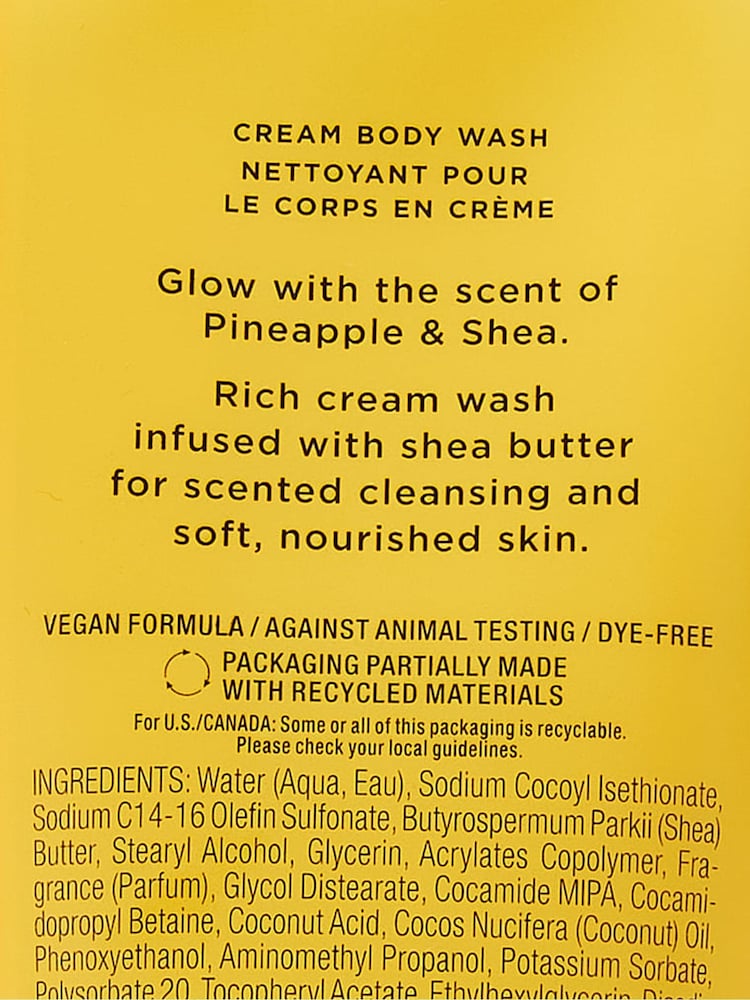 Victoria's Secret Pineapple Shea Body Wash 236ml - Image 2 of 2