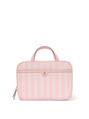 Victoria's Secret Iconic Stripe Pink Jetsetter Hanging Makeup Bag - Image 1 of 3