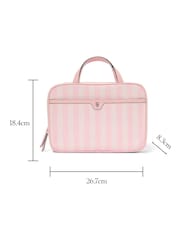 Victoria's Secret Iconic Stripe Pink Jetsetter Hanging Makeup Bag - Image 4 of 4