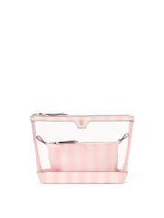 Victoria's Secret Iconic Stripe Pink AM/PM Makeup Bag Duo - Image 2 of 4