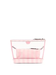 Victoria's Secret Iconic Stripe Pink AM/PM Makeup Bag Duo - Image 3 of 4
