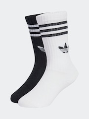 adidas Originals White 3 Pack Crew Socks - Image 1 of 4