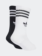 adidas Originals White 3 Pack Crew Socks - Image 2 of 4