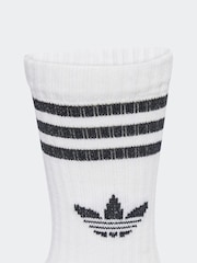 adidas Originals White 3 Pack Crew Socks - Image 3 of 4