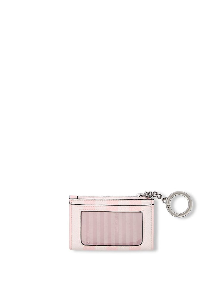 Victoria's Secret Iconic Stripe Pink Foldable Card Holder Keyring - Image 2 of 2