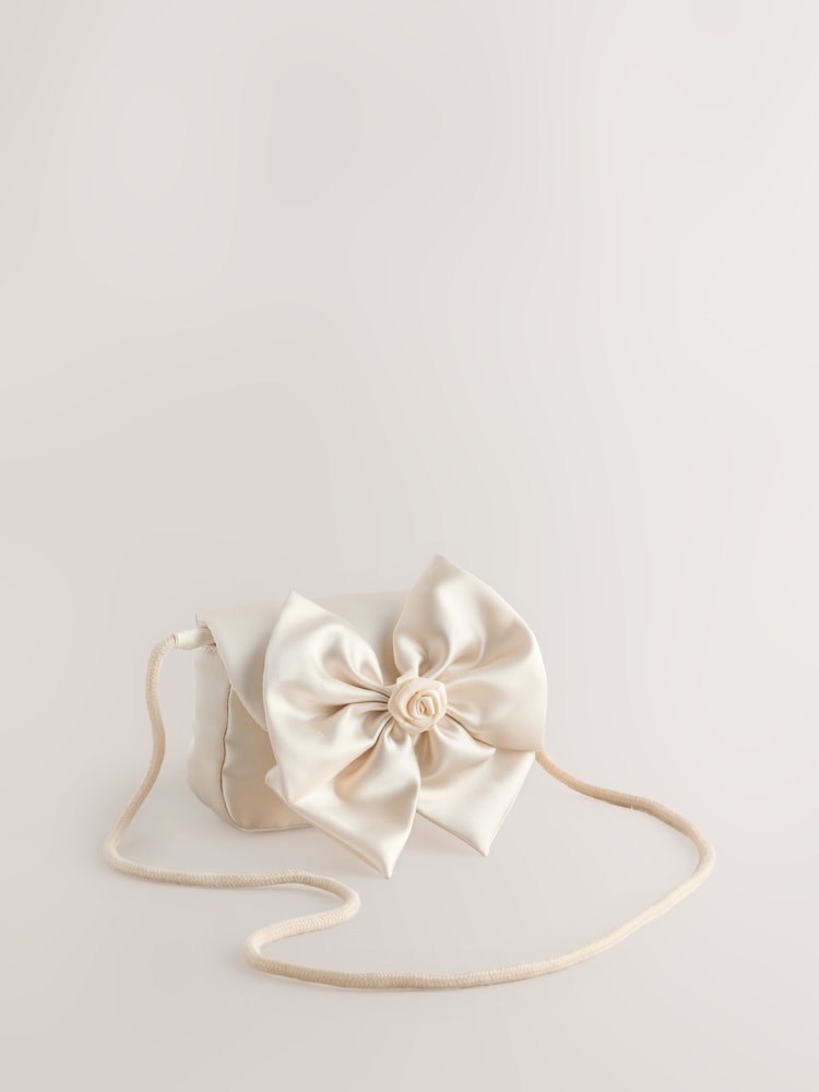 Cream Rose Bow Bag - Image 1 of 5