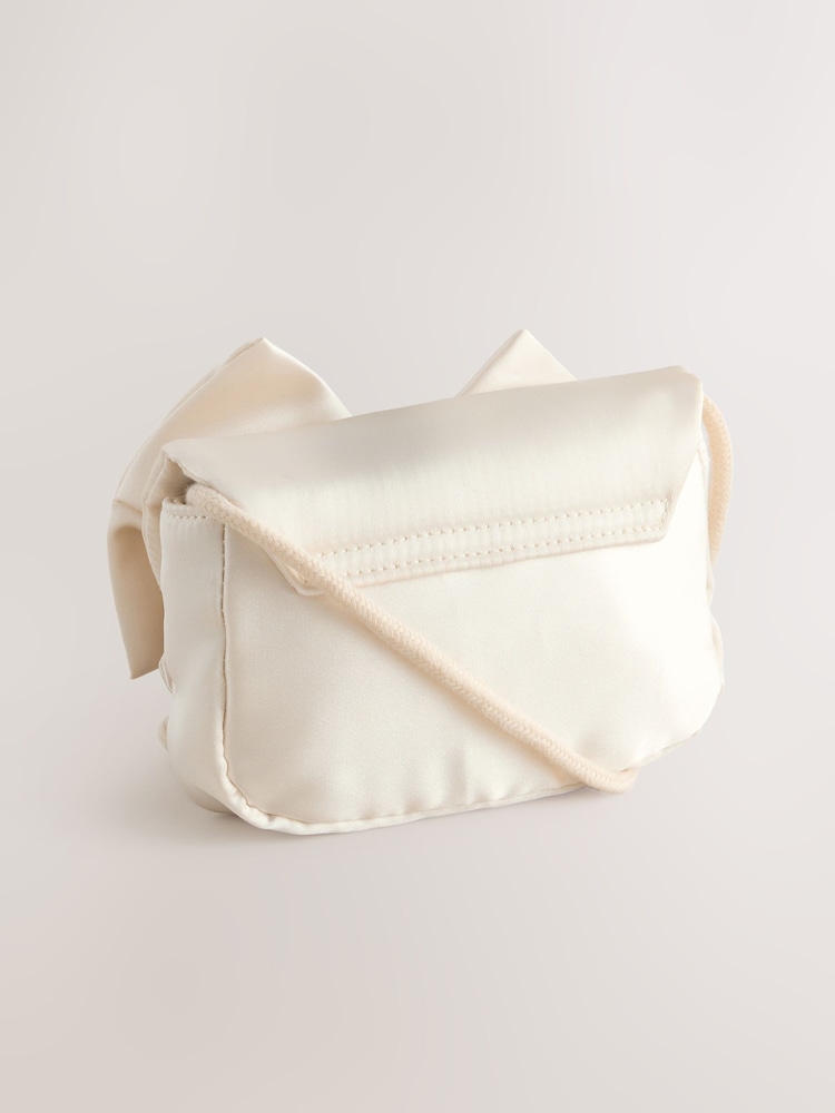 Cream Rose Bow Bag - Image 2 of 5