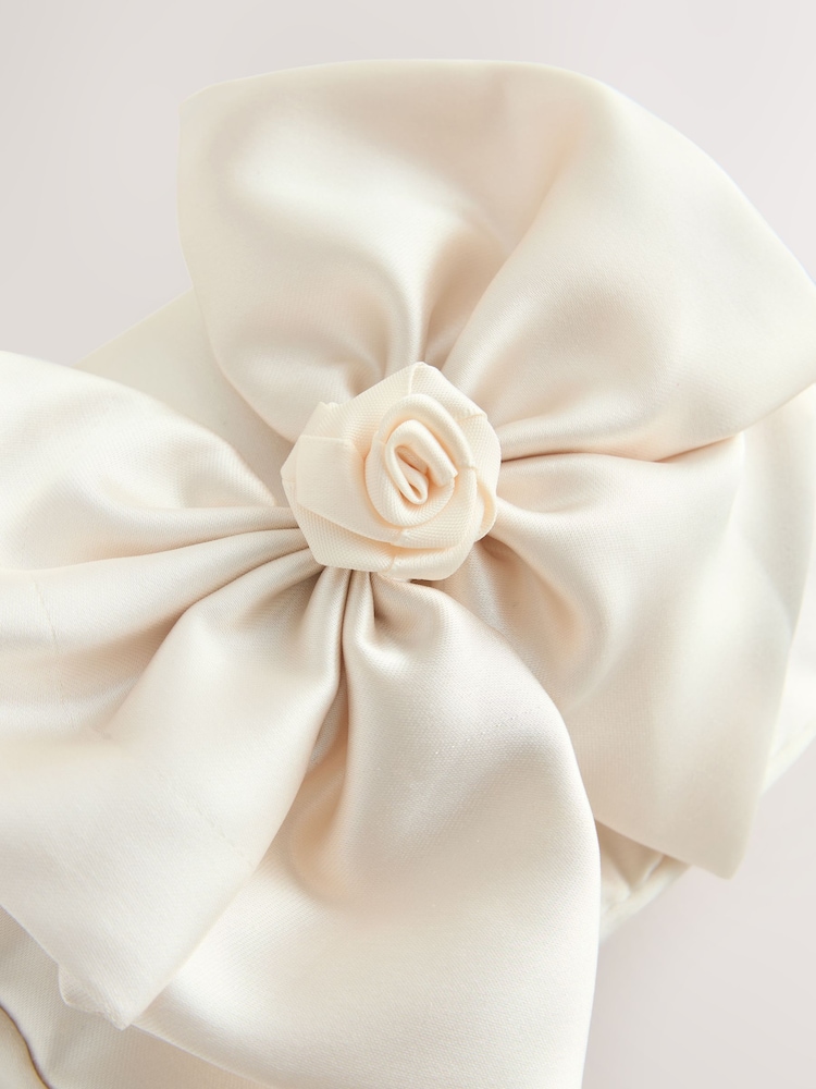 Cream Rose Bow Bag - Image 4 of 5