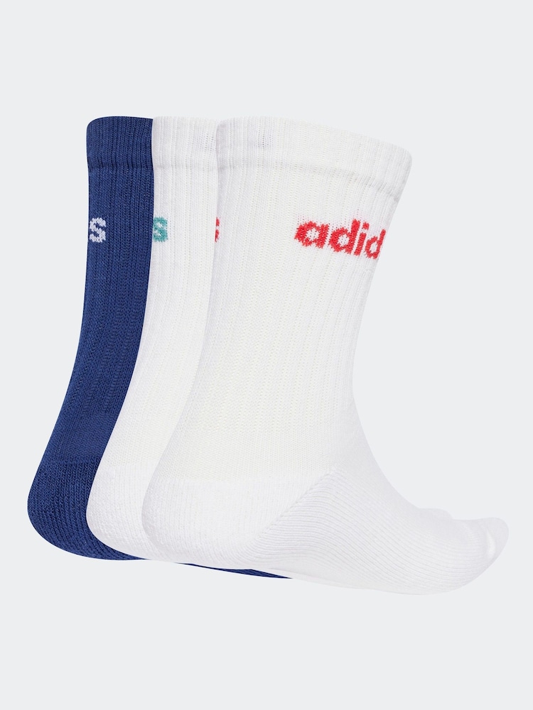 modra - Adidas Linearne nogavice z blažilnikom Crew 3 Pack - Slika 1 iz 4 modra - Adidas Linearne nogavice z blažilnikom Crew 3 Pack - Slika 1 iz 4