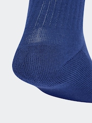 Синий - Adidas Linear Crew Cushioned Socks 3 Pack - Image 4 of 4