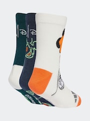 adidas White Mickey Mouse Socks 3 Pack - Image 2 of 4