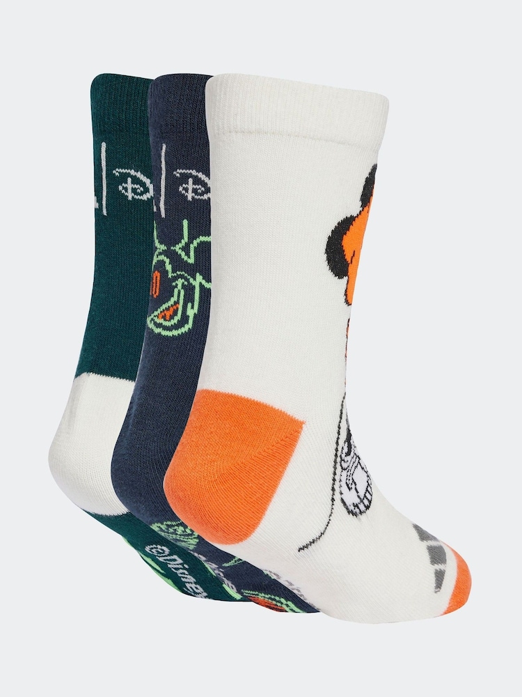 adidas White Mickey Mouse Socks 3 Pack - Image 2 of 4