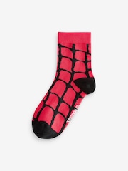 adidas White Little Kids Marvel Spiderman Socks 3 Pack - Image 2 of 4