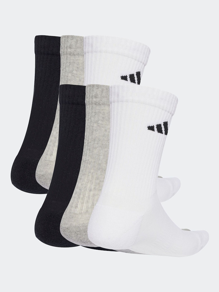 Weiß - adidas Logo Crew Socks 6 Pack - Bild 2 von 4