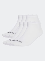 adidas White Linear Crew Socks Cushioned Socks 6 Pack - Image 1 of 4