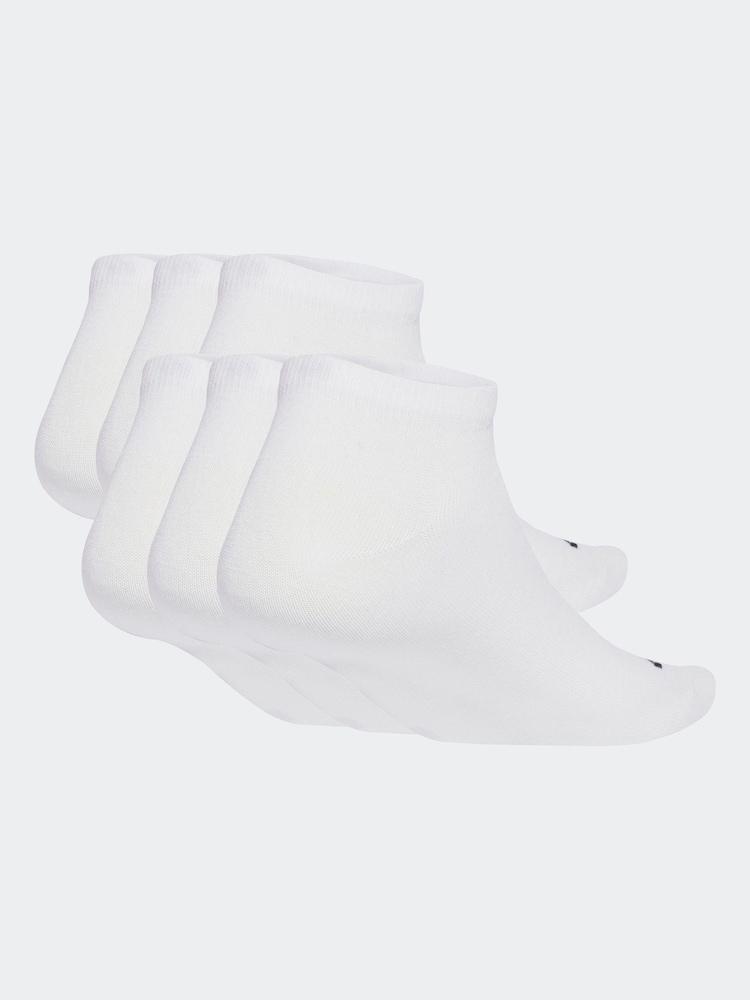adidas White Linear Crew Socks Cushioned Socks 6 Pack - Image 2 of 4