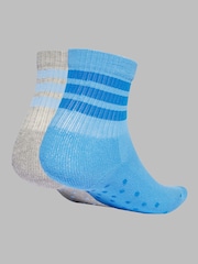 adidas Blue Infant Anti Slip 2 Pack Socks - Image 3 of 5