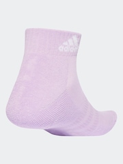 adidas Purple Cushioned Sportswear Ankle Socks 3 Pack - Image 2 of 4