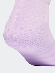 adidas Purple Cushioned Sportswear Ankle Socks 3 Pack - Image 4 of 4