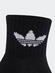 Коричневый - adidas Originals Kids 3 Pack Ankle Socks - Image 4 of 4
