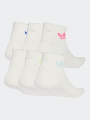 adidas Originals Pink Kids 6 Pack Ankle Socks - Image 3 of 5