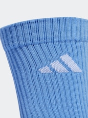 adidas Blue Logo Crew Socks 6 Pack - Image 4 of 5