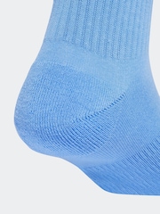 adidas Blue Logo Crew Socks 6 Pack - Image 5 of 5