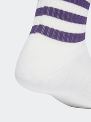 adidas White 3-Stripes Cushioned Sportswear Low Cut Socks 3 Pack - Image 4 of 4