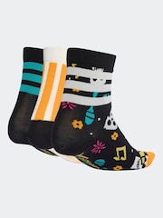 adidas White Little Kids Disney Coco Crew Socks 3 Pack - Image 2 of 4