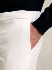 Reiss White Found Slim Fit Internal Drawstring Trousers - Image 3 of 5