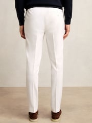 Reiss White Found Slim Fit Internal Drawstring Trousers - Image 4 of 5