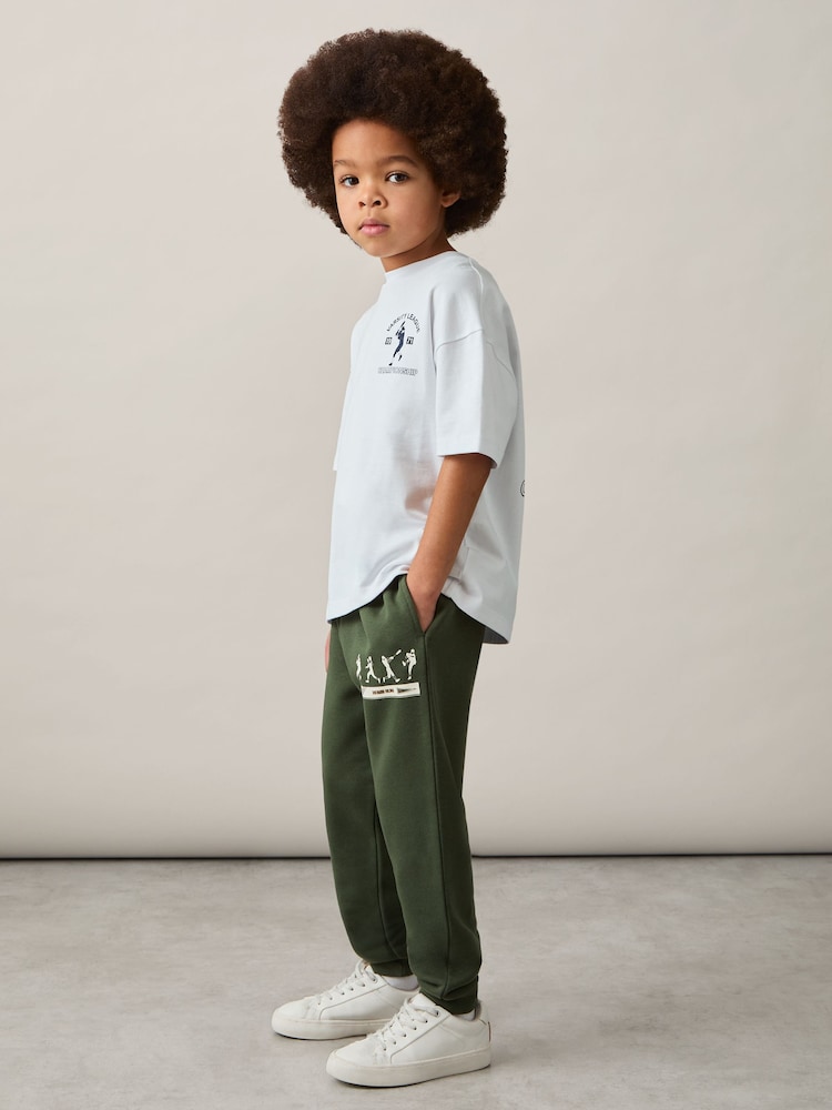 Reiss Pine Green Altuve 9-13 yrs Varsity League Oversized Joggers Cotton-Blend - Image 1 of 5