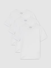 Reiss White Honor Crew Neck T-Shirts 3 Pack - Image 1 of 4