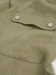 Reiss Khaki Cleaton Lyocell Linen Cargo Trousers - Image 4 of 4