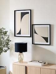 Sosandar Set of 2 Black/White Abstract Wall Arts - Image 1 of 5