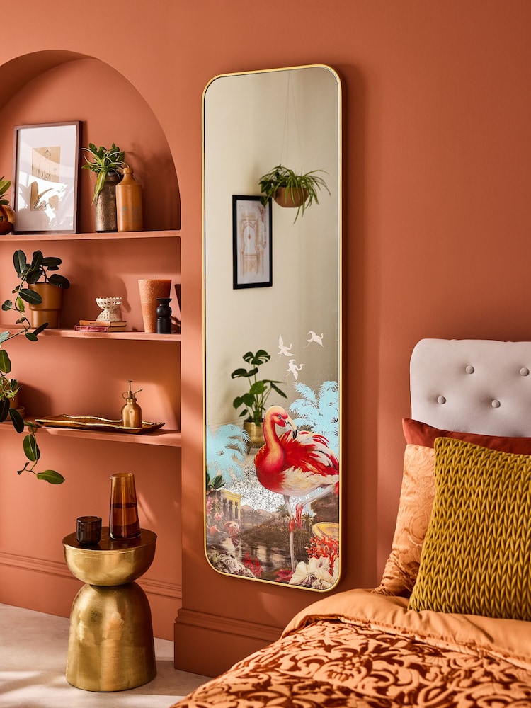 Laurence Llewelyn-Bowen Multi Nile Flamingo Leaner Mirror - Image 2 of 3