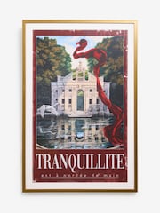 Laurence Llewelyn-Bowen Berry Red Tranqillite Travel Poster Wall Art - Image 5 of 5