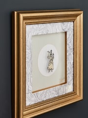Laurence Llewelyn-Bowen Set of 4 Gold Harlequinade Vignette Print Wall Art - Image 3 of 5