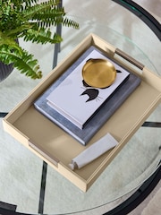 Sosandar Cream Faux Leather Tray - Image 3 of 3