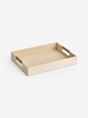 Sosandar Cream Faux Leather Tray - Image 4 of 4