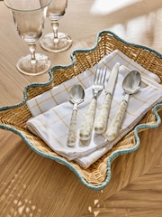 Nina Campbell 16 Piece Natural Chester Ceramic Handle Cutlery Set - Image 1 of 4